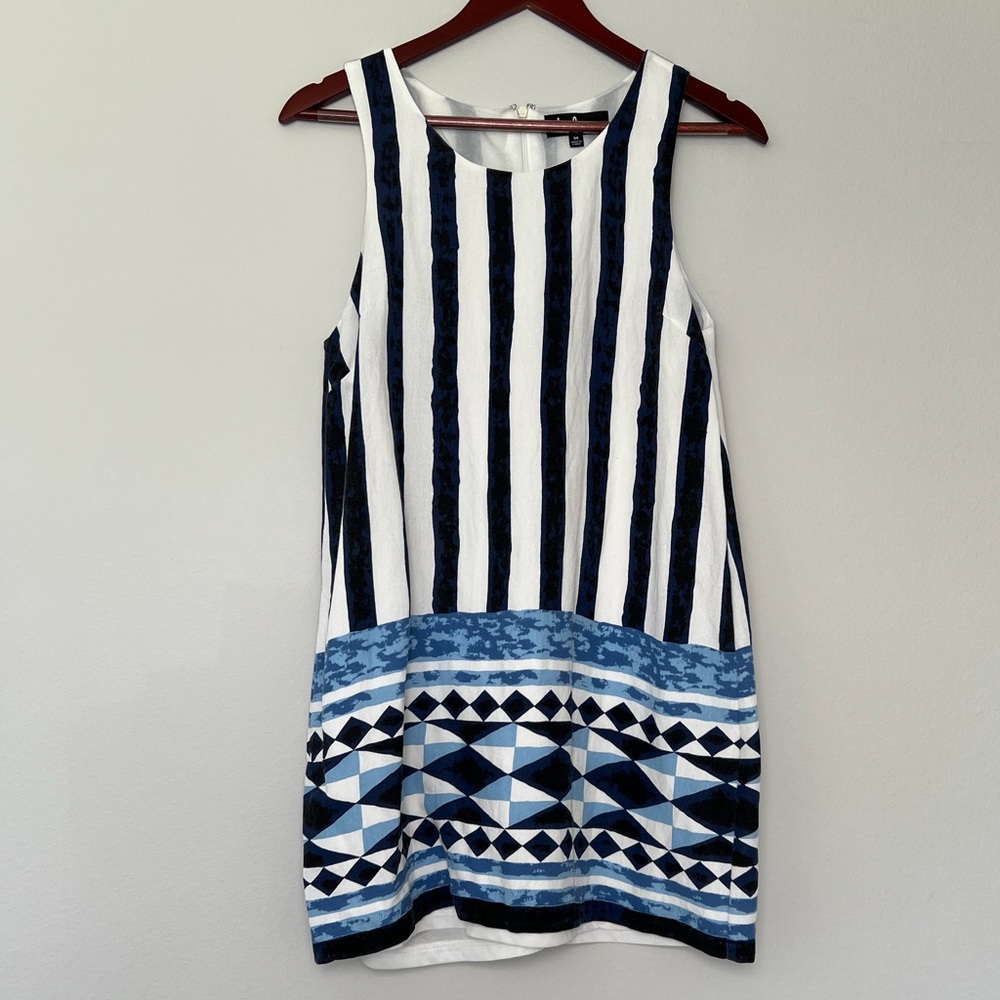 Lulu’s Blue + White Shift Dress
